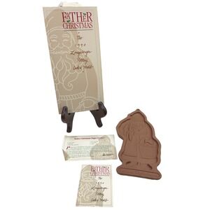 1990 Longaberger Pottery Father Christmas‎ Cookie Mold